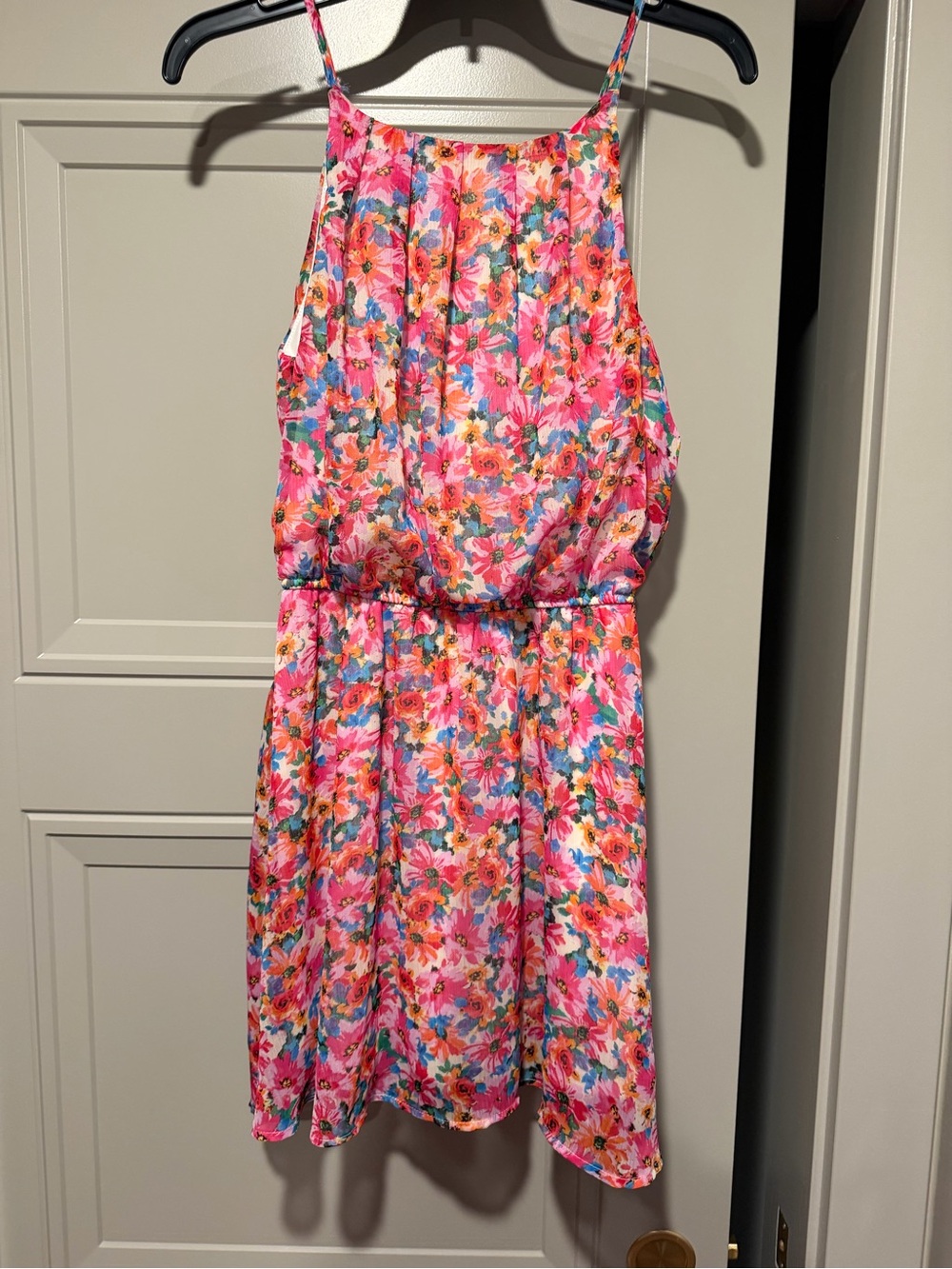 Francesca’s chiffon floral halter sundress